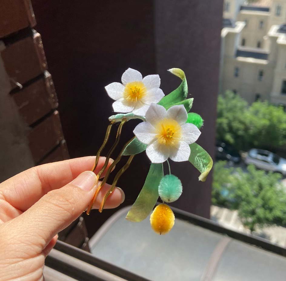 Daffodi Bespoke Hairpin-Silk Hairpin(Ronghua)