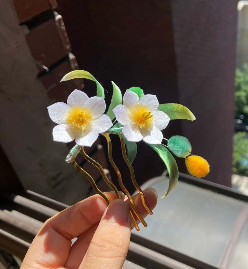 Daffodi Bespoke Hairpin-Silk Hairpin(Ronghua)