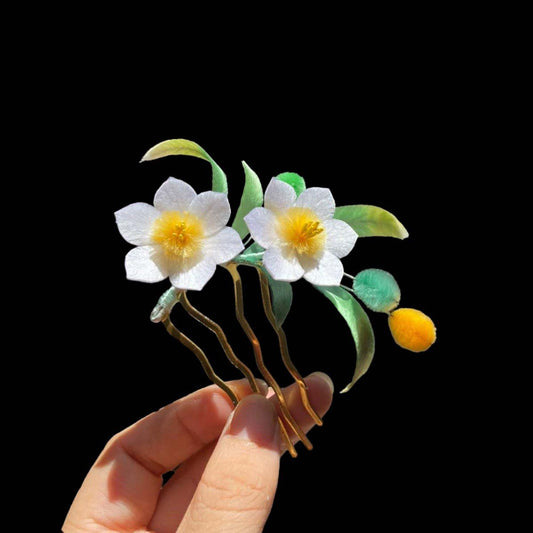 Daffodi Bespoke Hairpin-Silk Hairpin(Ronghua)