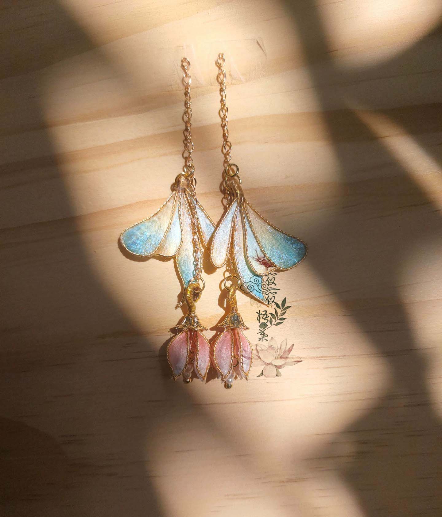 Bells Bespoke Earrings-Silk Earrings(Ronghua)