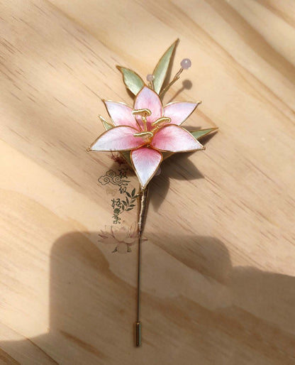 Lily Bespoke Brooch-Silk Brooch(Ronghua)