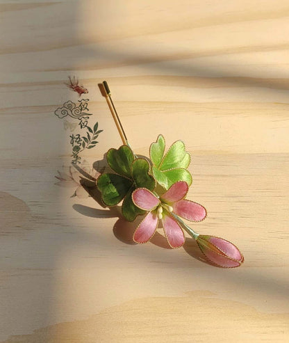 Clover Bespoke Brooch-Silk Brooch(Ronghua)