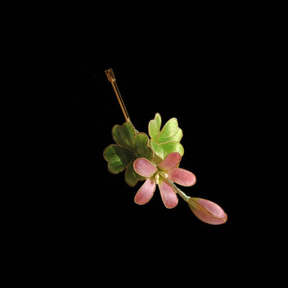 Clover Bespoke Brooch-Silk Brooch(Ronghua)