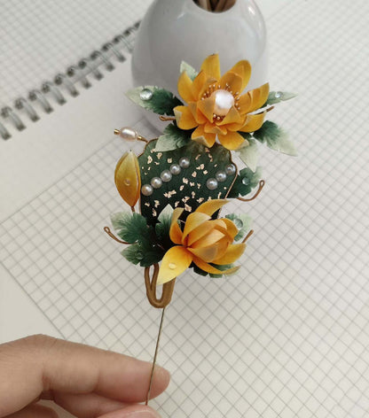 Fan Bespoke Corsage-Silk Corsage(Ronghua)