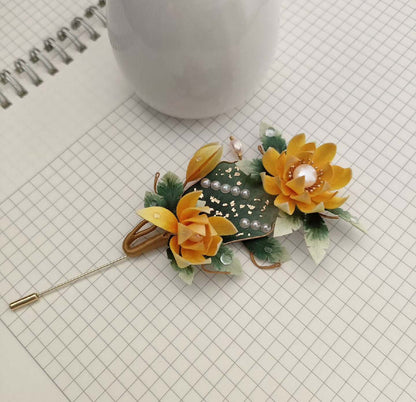 Fan Bespoke Corsage-Silk Corsage(Ronghua)