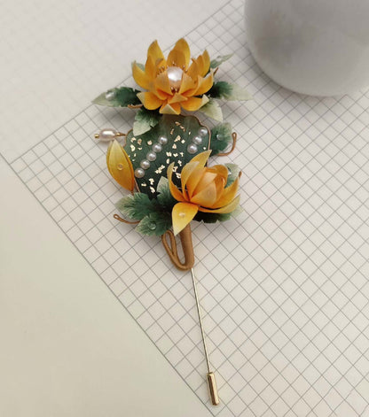 Fan Bespoke Corsage-Silk Corsage(Ronghua)