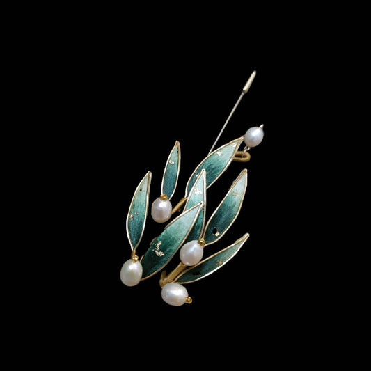 Bambo Bespoke Brooch-Silk Brooch(Ronghua).Natural siilk handmade