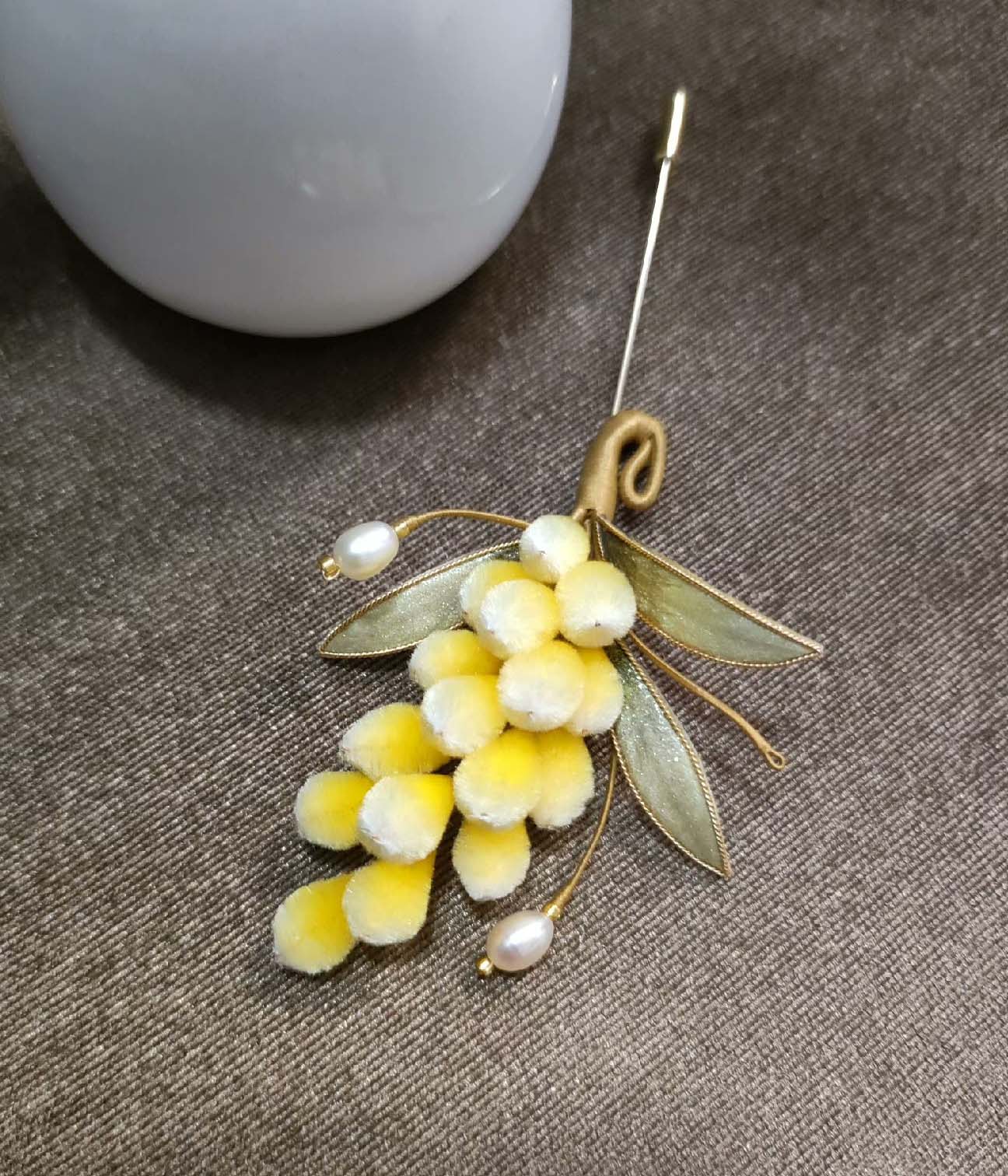 Wheat Bespoke Brooch-Silk Brooch(Ronghua)