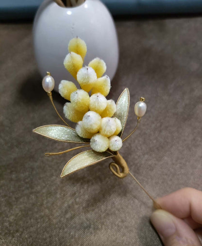 Wheat Bespoke Brooch-Silk Brooch(Ronghua)