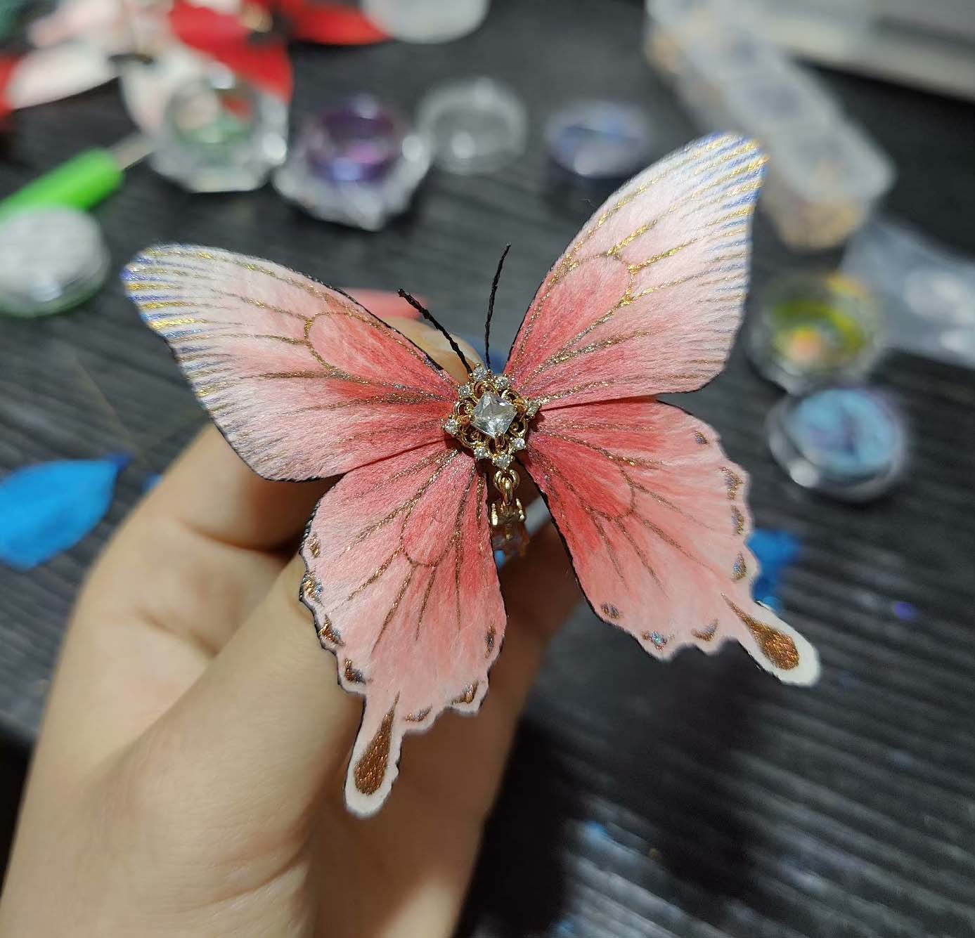 Butterfly Bespoke Brooch -Silk Brooch(Ronghua)