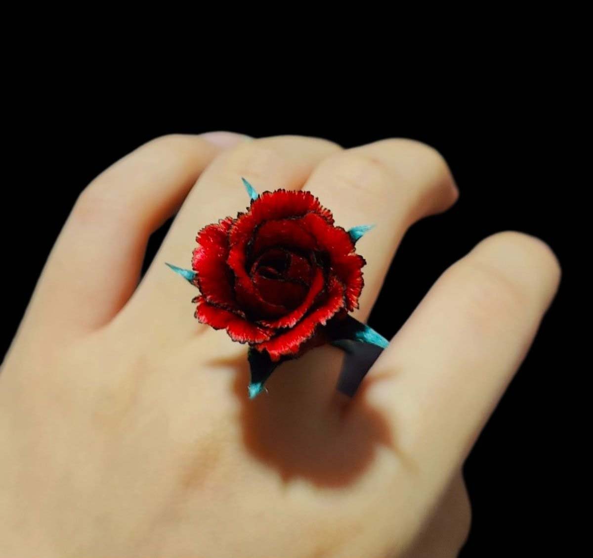 Rose Bespoke Ring-Red Silk Ring(Ronghua)