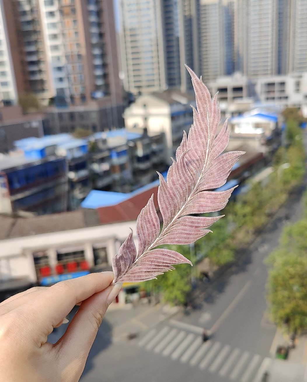 Feather Bespoke Brooch-Silk Brooch(Ronghua)