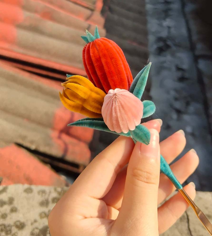 Fruitful Bespoke Hairpin-Silk Hairpin(Ronghua)