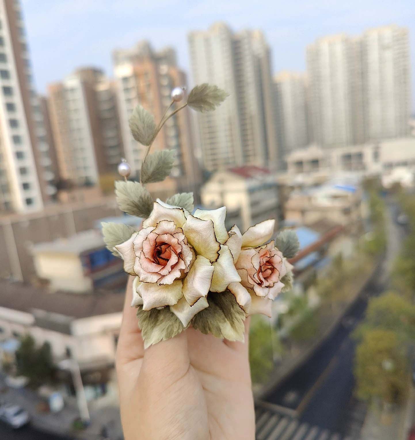 Rose Bespoke Hairpin-Silk Hairpin(Ronghua)