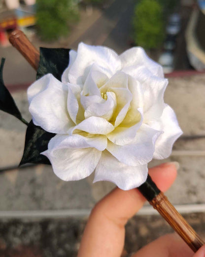 Gardenia Bespoke Hairpin-Silk Hairpin(Ronghua)