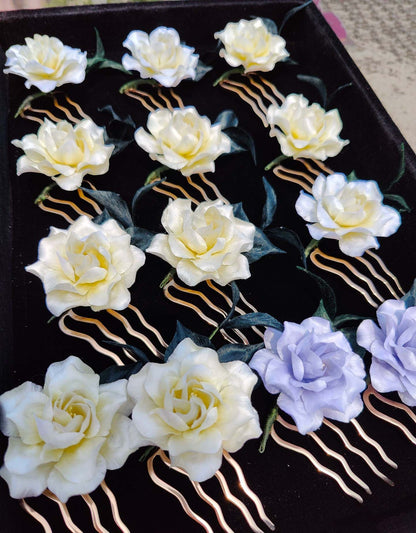 Gardenia Bespoke Hairpin-Silk Hairpin(Ronghua)