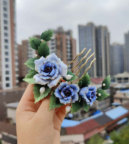 Rose Bespoke Hairpin-Silk Hairpin(Ronghua)