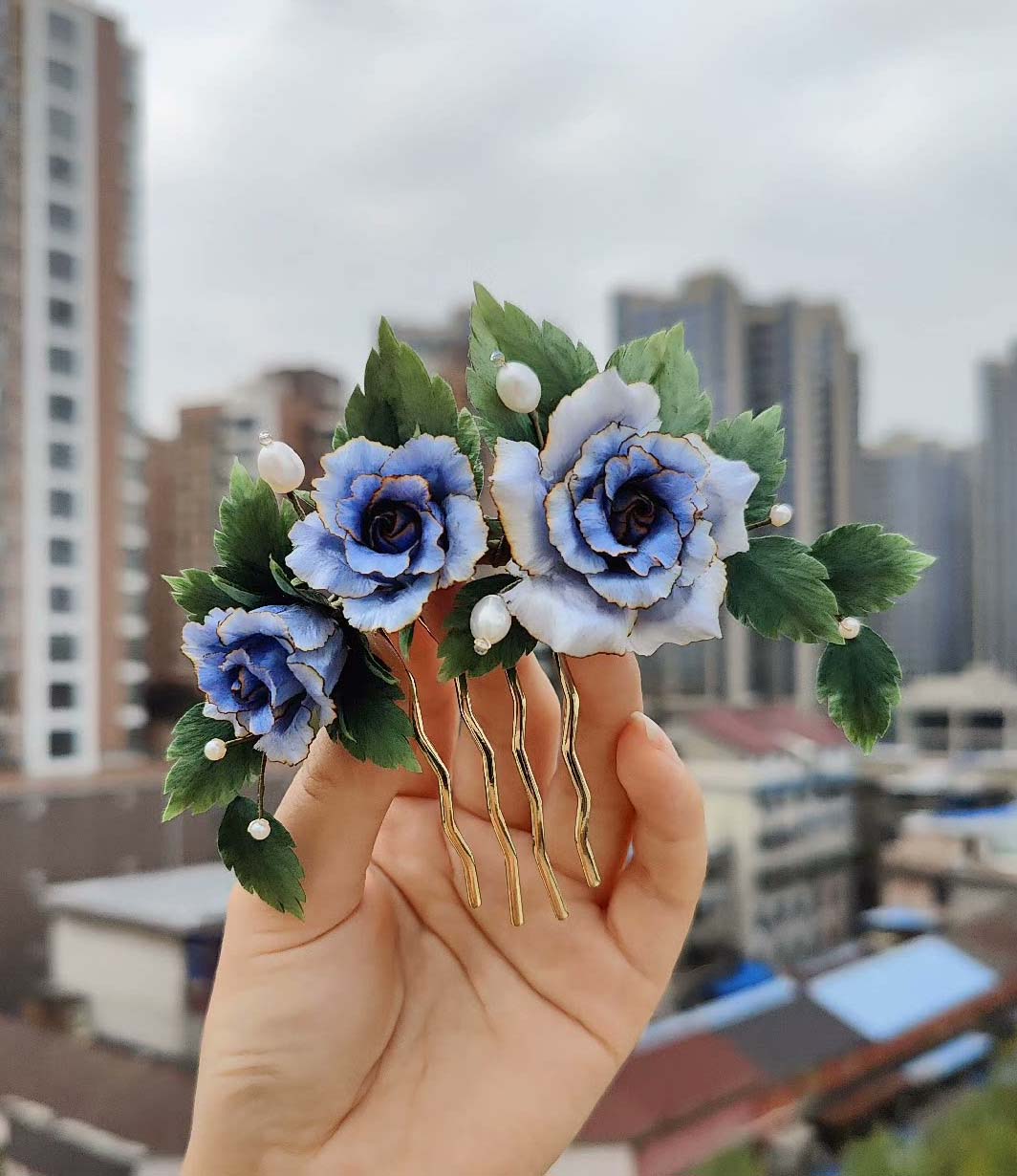 Rose Bespoke Hairpin-Silk Hairpin(Ronghua)