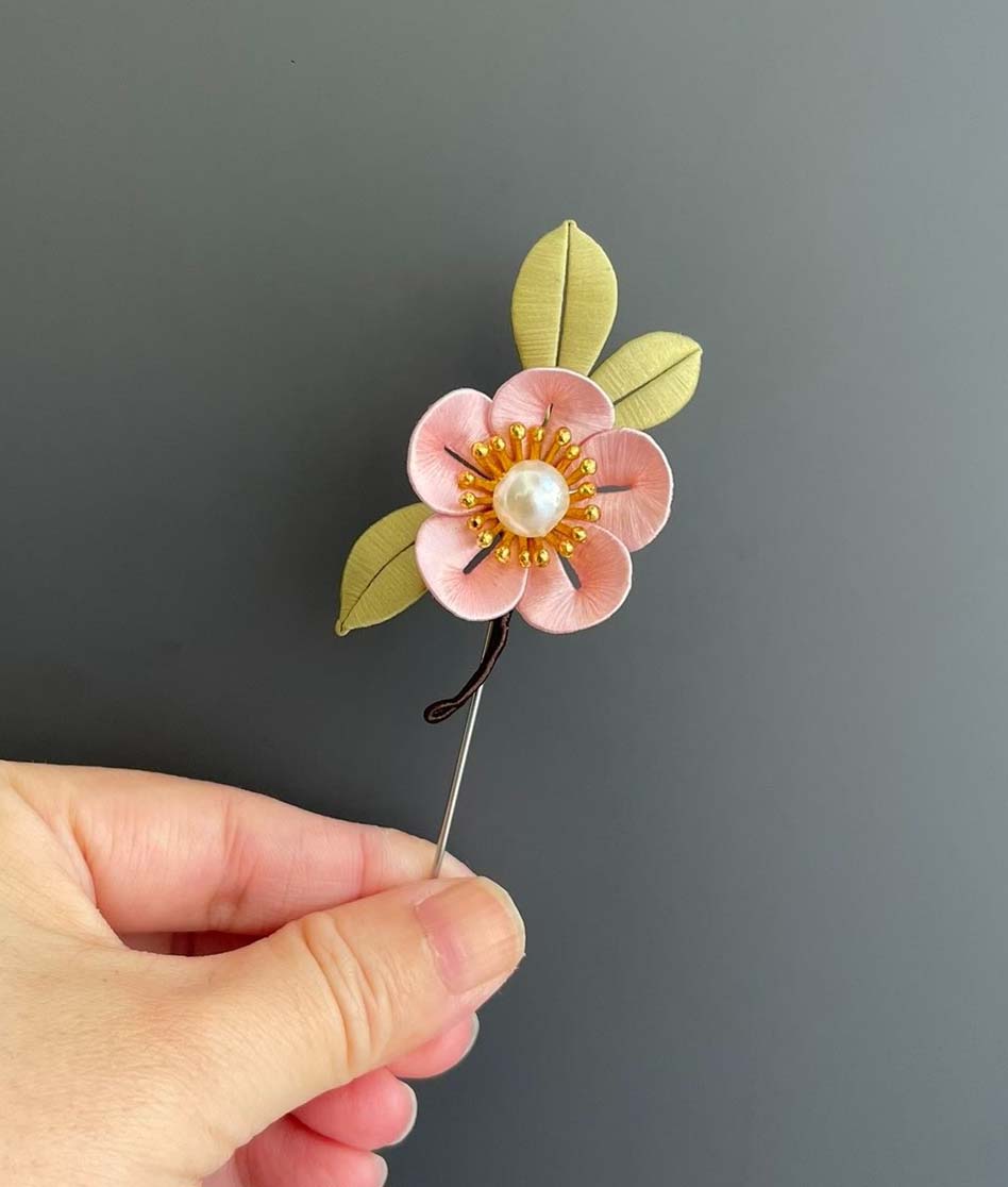 Blossom Handmade Brooch-Silk Brooch(Chanhua)