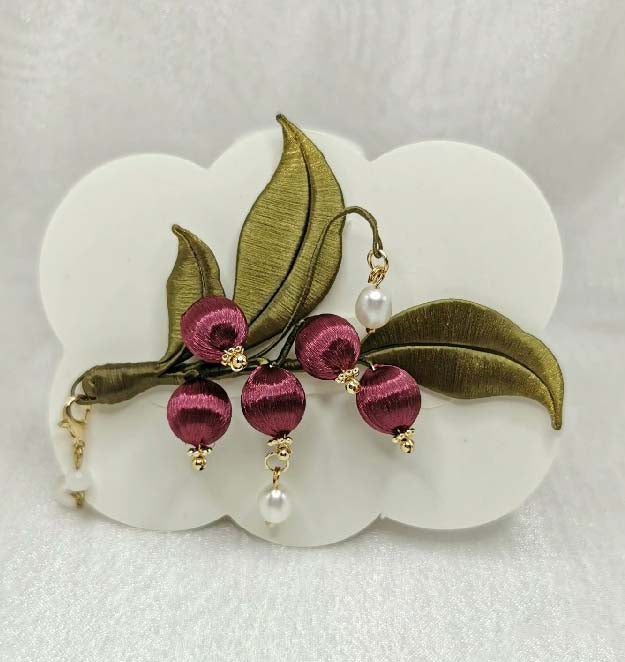 Berry Handmade Brooch-Silk Brooch(Chanhua)