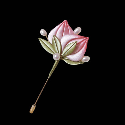 Peach Handmade Brooch-Silk Brooch(Chanhua)