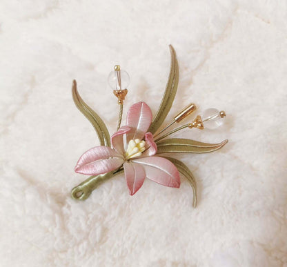 Orchid Handmade Brooch-Silk Brooch(Chanhua)