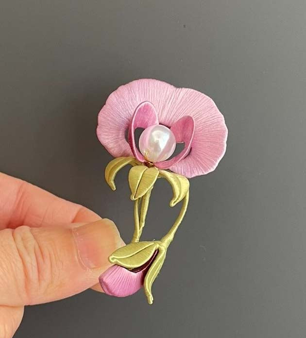 Pea Blossom Handmade Brooch-Silk Brooch(Chanhua)