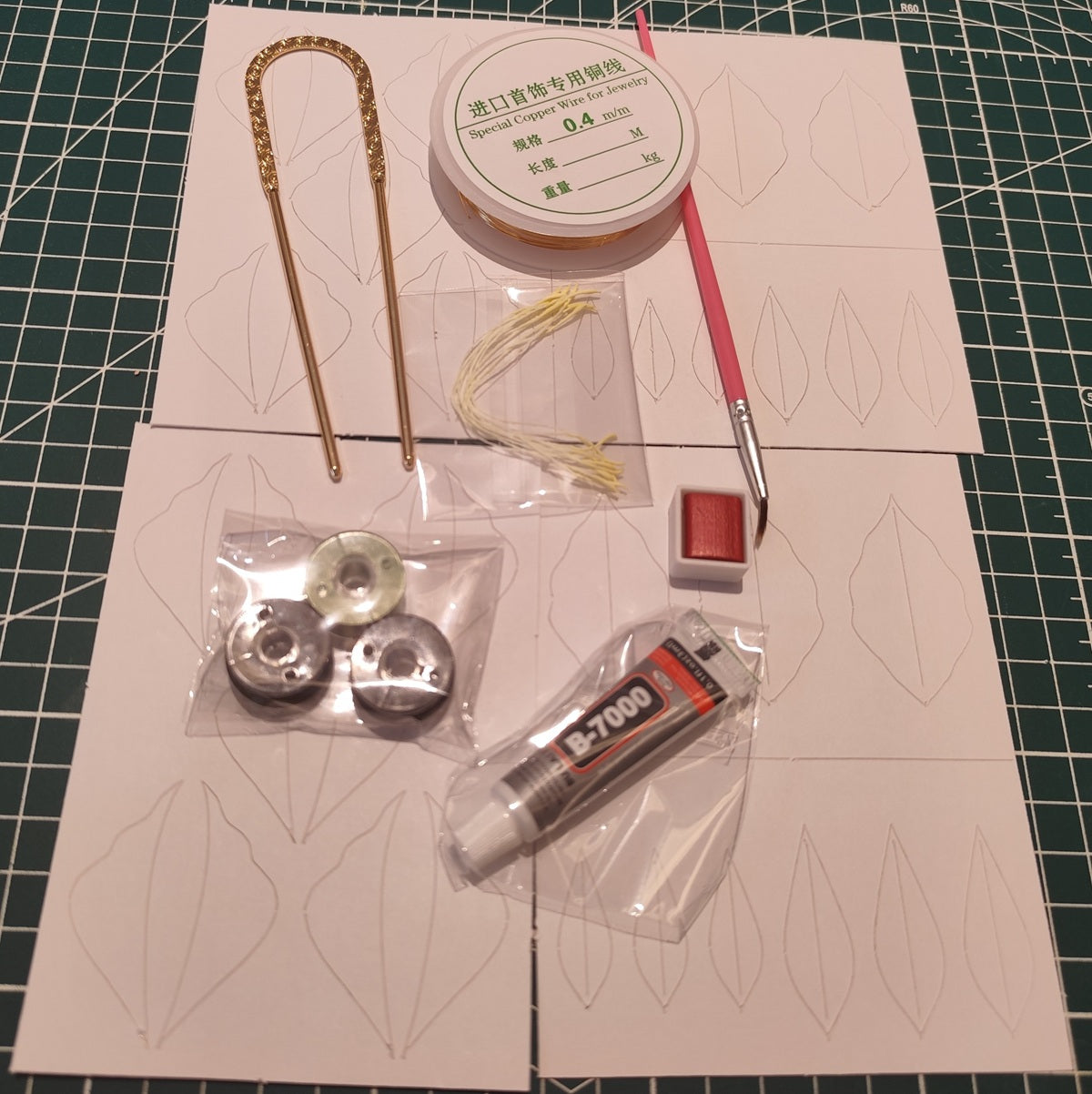 Black Datura Flower Chanhua Materials Flowers DIY Kit - Include Detailed Video Tutorial