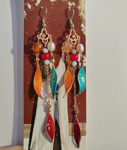 Exotic Handmade Earrings - Silk Earrings(Ronghua)