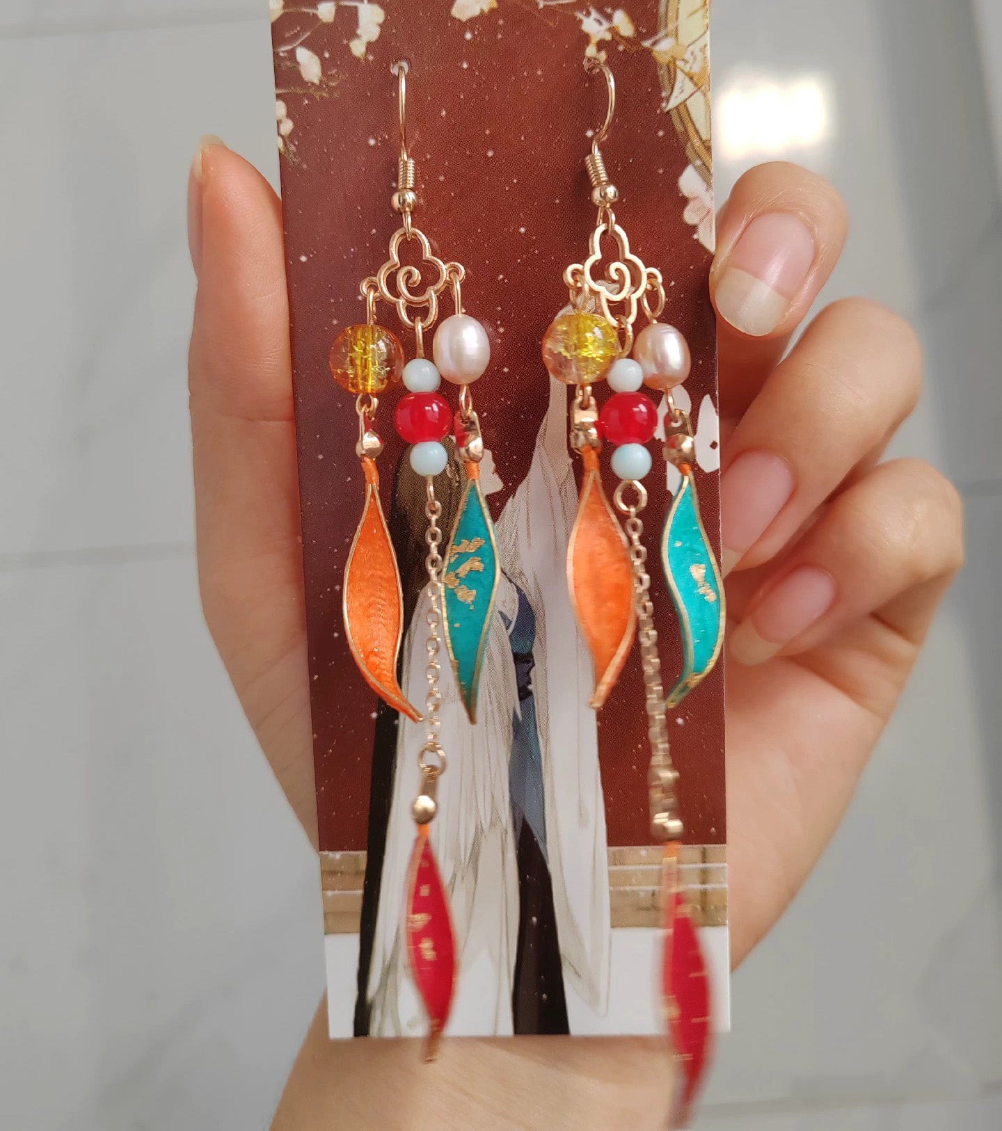 Exotic Handmade Earrings - Silk Earrings(Ronghua)