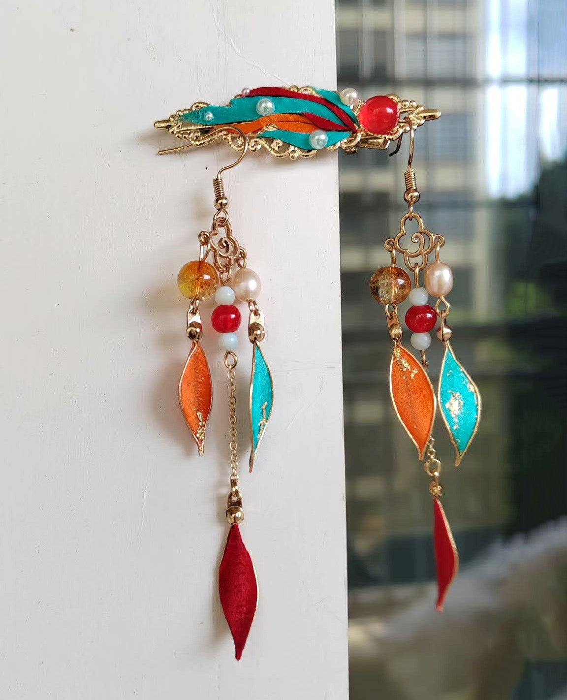 Exotic Handmade Earrings - Silk Earrings(Ronghua)