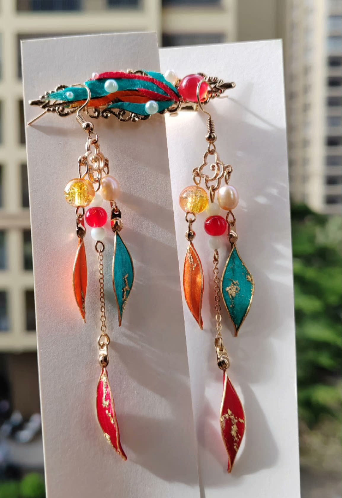 Exotic Handmade Earrings - Silk Earrings(Ronghua)