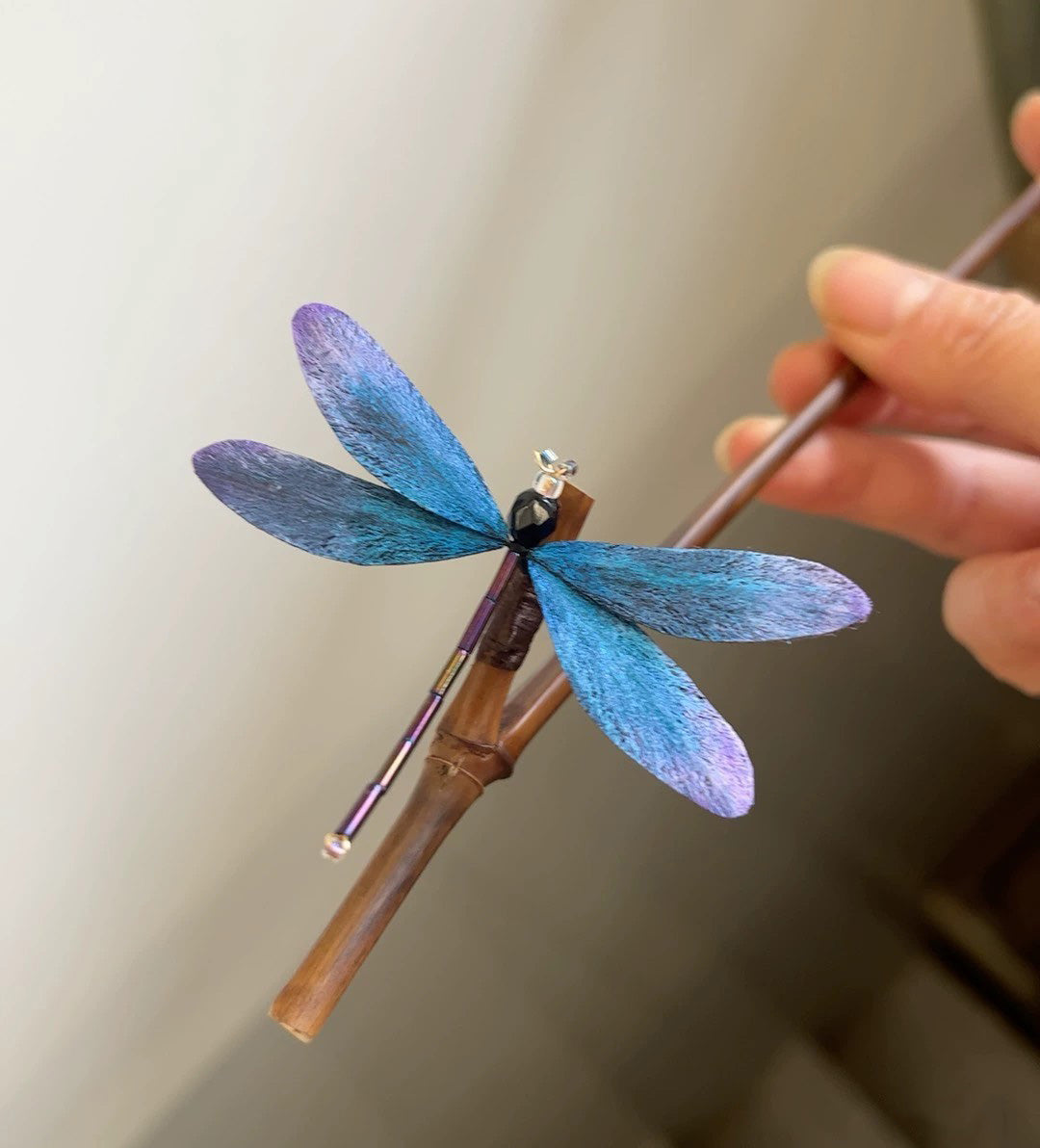 Dragonfly Bespoke Hairpin - Silk Hairdress(Ronghua)