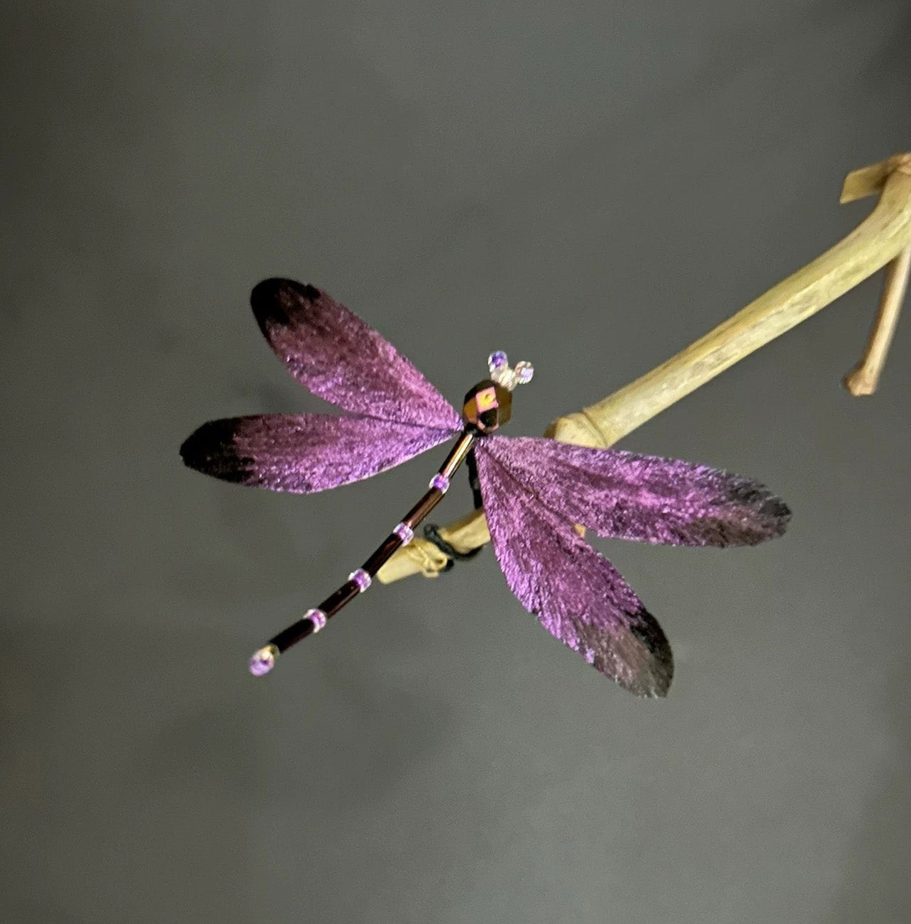 Dragonfly Bespoke Hairpin - Silk Hairdress(Ronghua)