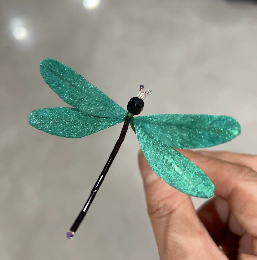 Dragonfly Bespoke Hairpin - Silk Hairdress(Ronghua)