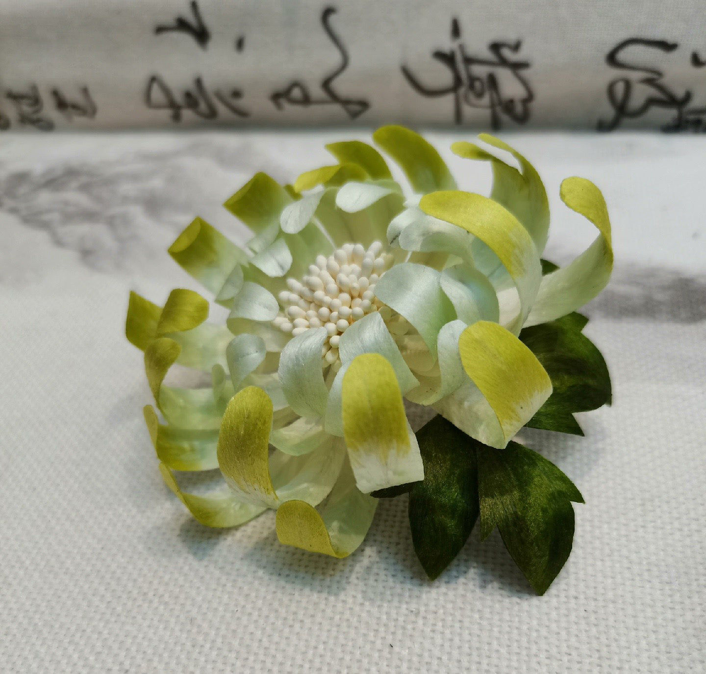 Chrysanthemum Bespoke Hairpin - Silk Hairdress(Ronghua)