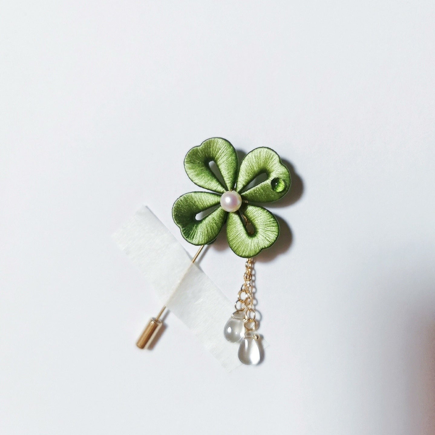 Clover Handmade Brooch - Silk Brooch(Chanhua)