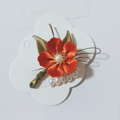 Little Flower Handmade Brooch - Silk Brooch(Chanhua)