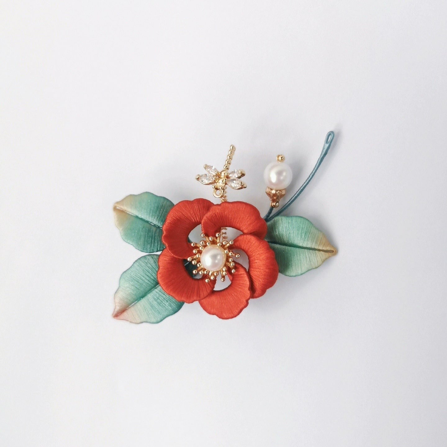 Qinghuan Handmade Brooch - Silk Brooch(Chanhua)