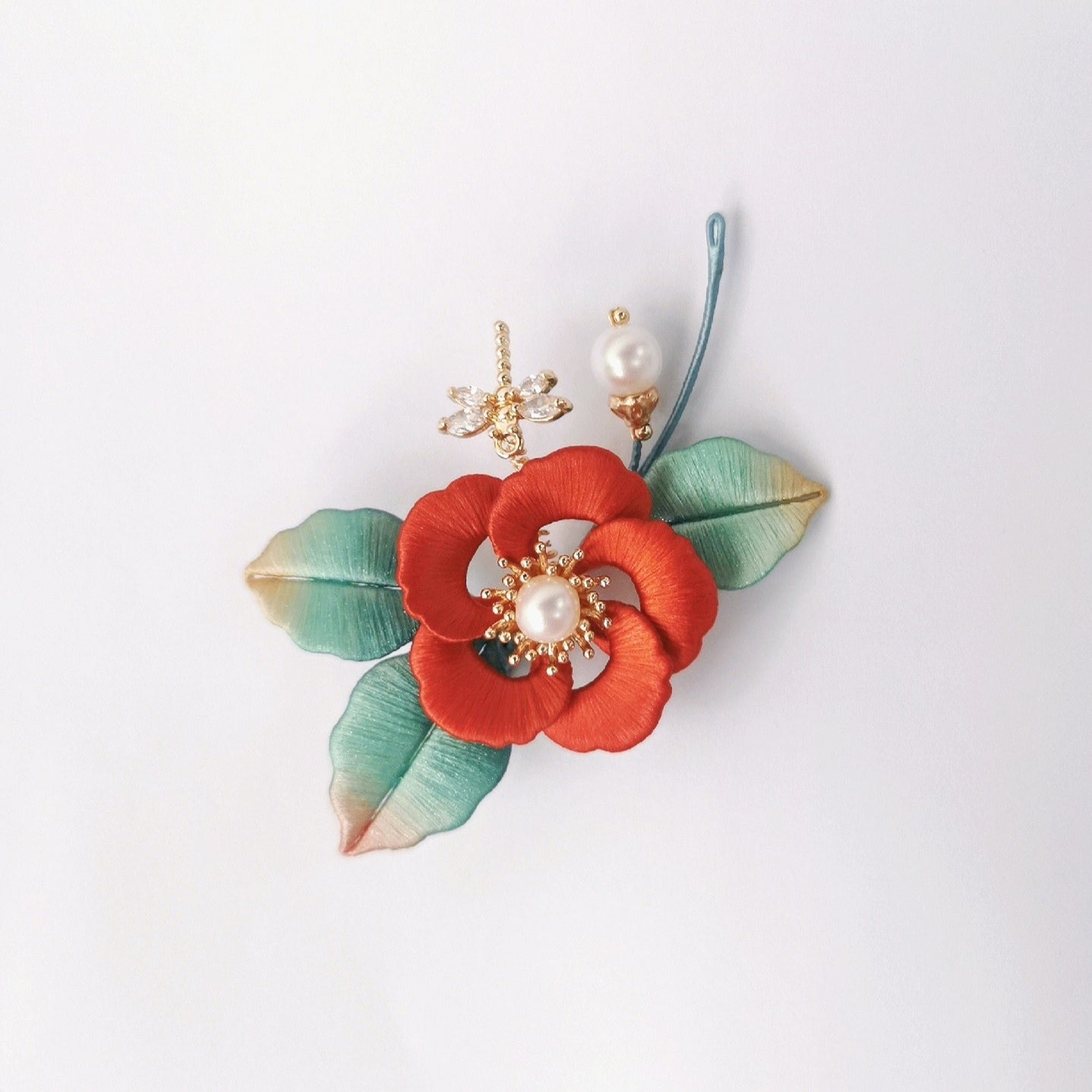 Qinghuan Handmade Brooch - Silk Brooch(Chanhua)