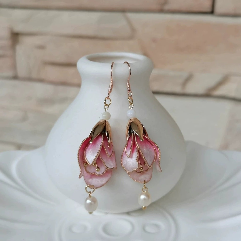 Bud Bespoke Earrings - Silk Earrings(Ronghua)