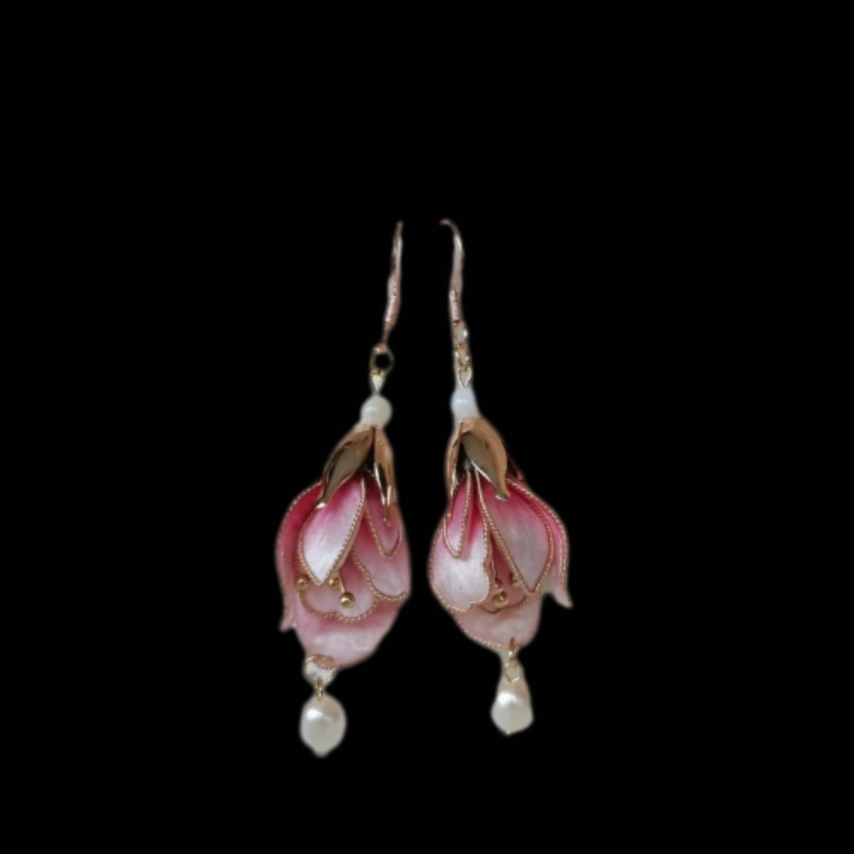 Bud Bespoke Earrings - Silk Earrings(Ronghua)