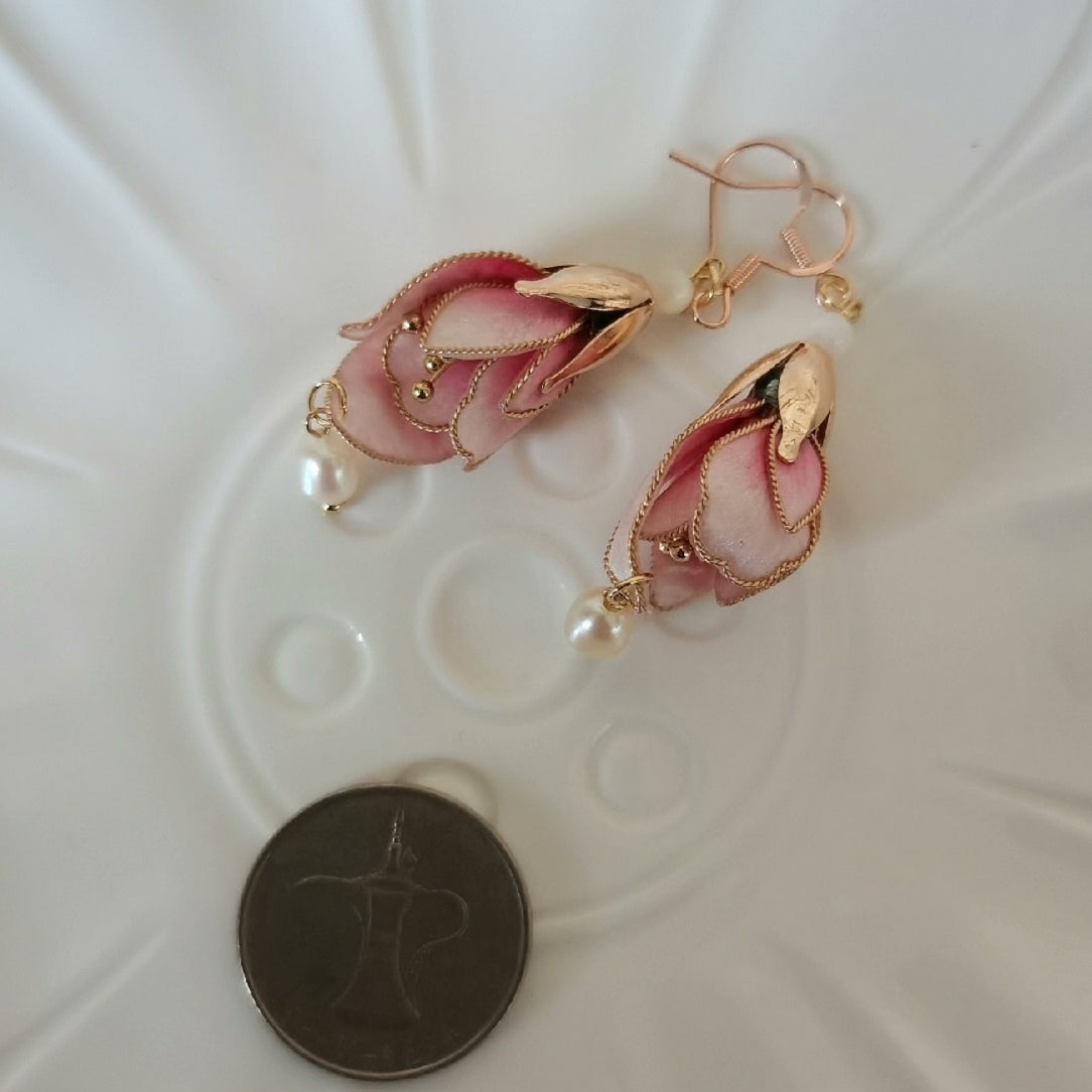 Bud Bespoke Earrings - Silk Earrings(Ronghua)