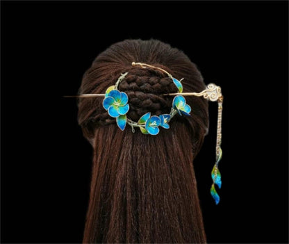 Plum Blossom Bespoke Hairpin - Silk Hairpin(Ronghua)