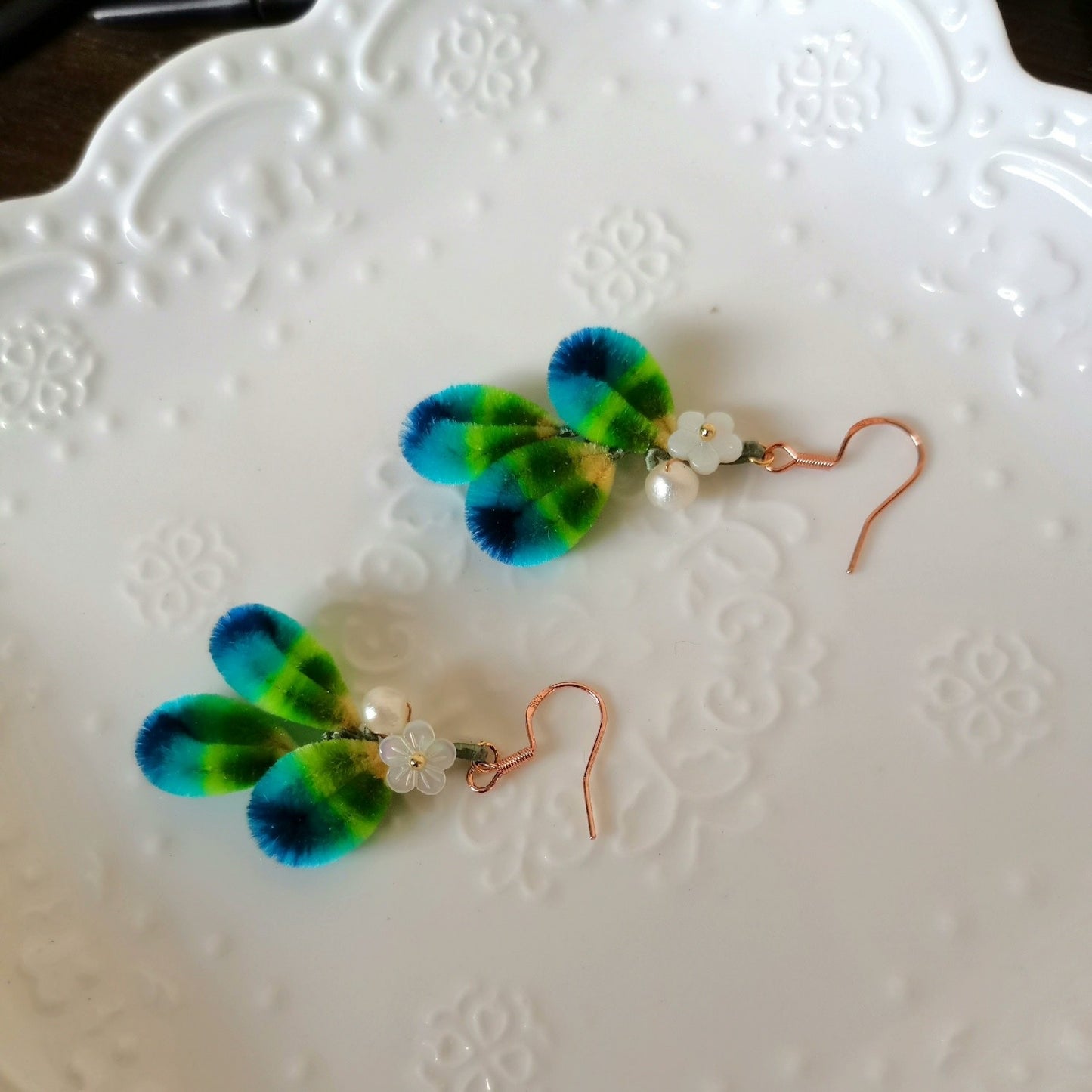 Qianli Jiangshan Bespoke Earrings - Silk Earrings(Ronghua)