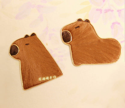 Capybara Bespoke Brooch - Silk Brooch(Ronghua)