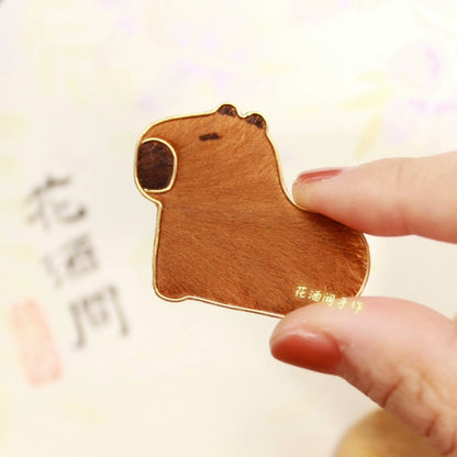 Capybara Bespoke Brooch - Silk Brooch(Ronghua)