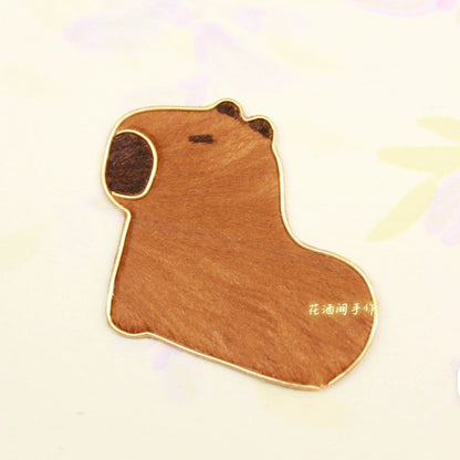 Capybara Bespoke Brooch - Silk Brooch(Ronghua)