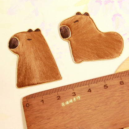 Capybara Bespoke Brooch - Silk Brooch(Ronghua)