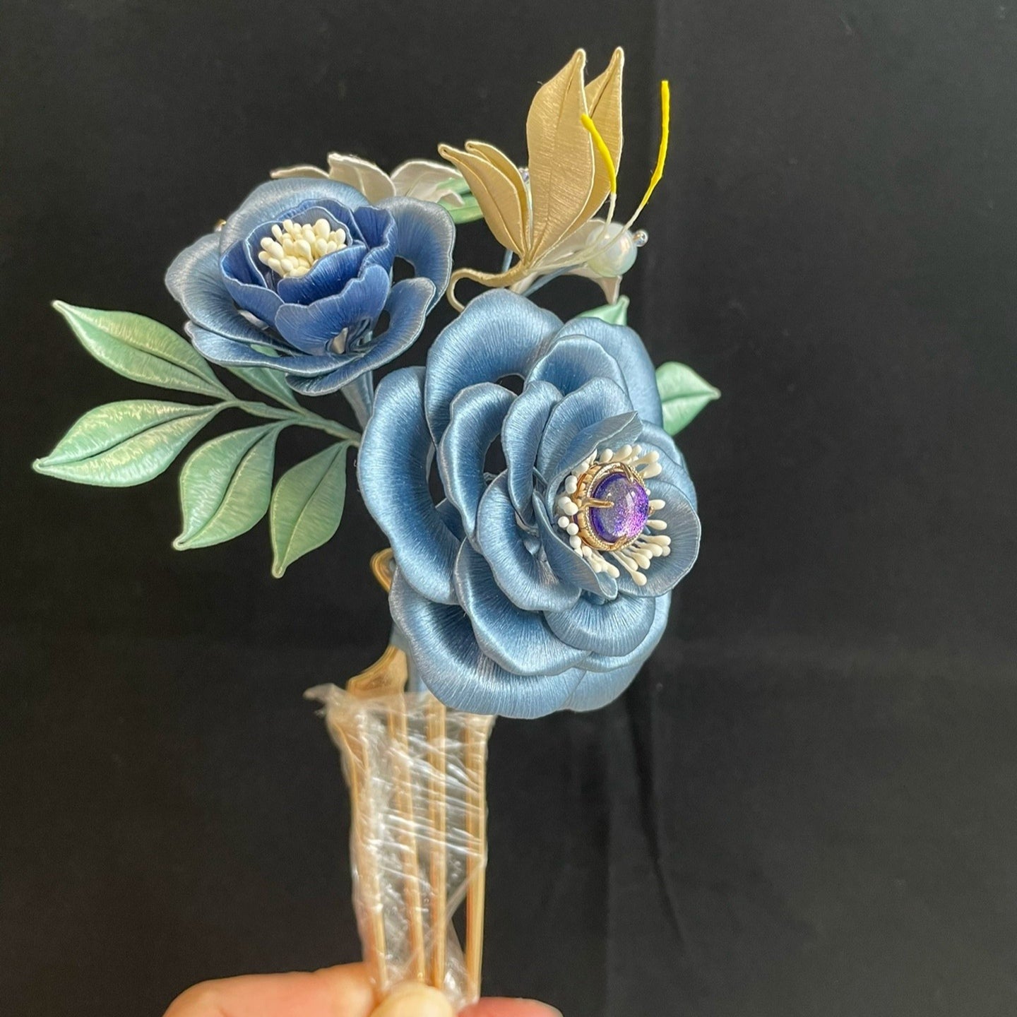 Peony Bespoke Hairpin - Silk Hairpin(Chanhua)